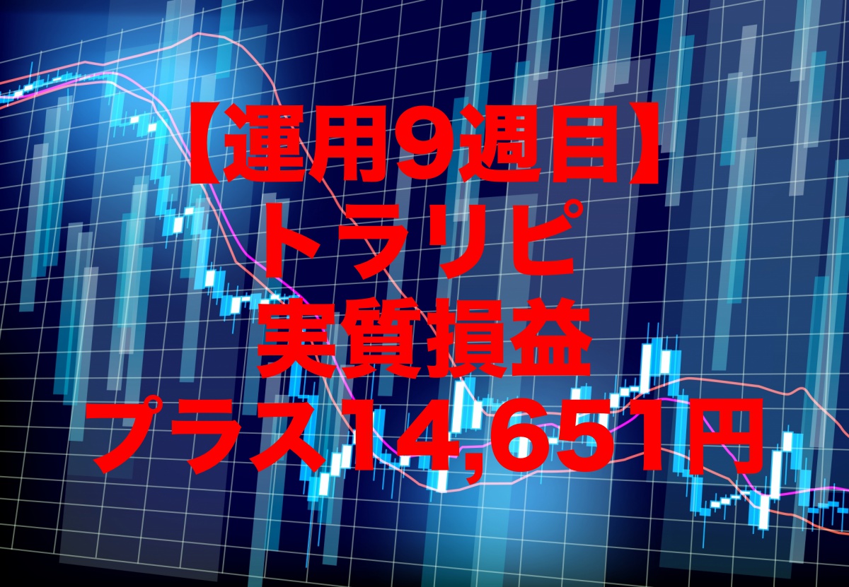 【運用9週目】トラリピの実質損益は前週比+1,400円の14,651円