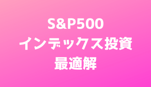 S&P500インデックス投資の最適解は「eMAXIS Slim 米国株式（S&P500）」【2022年1月版】