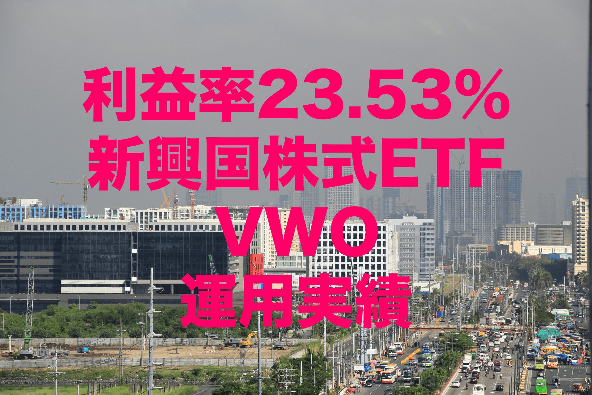 利益率23.53%！2020年のVWO（バンガード FTSEエマージングマーケッツETF）運用実績