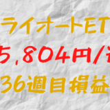 トライオートETF 週間損益+5,804円（36週目）