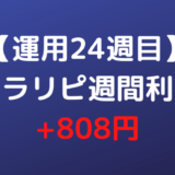 【運用24週目】トラリピ週間利益+808円