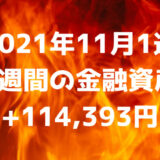 【2021年11月1週】今週の金融資産+114,393円