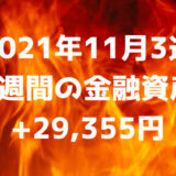 【2021年11月3週】今週の金融資産+29,355円