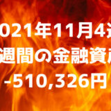 【2021年11月4週】今週の金融資産-510,326円