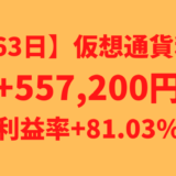 【663日】仮想通貨利益+557,200円（利益率+81.03%）