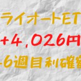 トライオートETF 今週の確定利益+4,026円（46週目）
