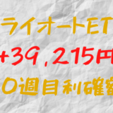 トライオートETF 今週の確定利益+39,215円（50週目）