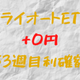 トライオートETF 今週の確定利益0円（53週目）