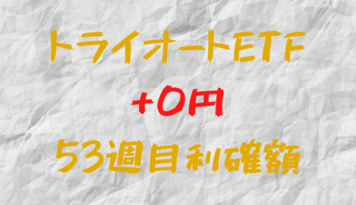 トライオートETF 今週の確定利益0円（53週目）