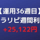 【運用36週目】トラリピ週間利益+25,122円