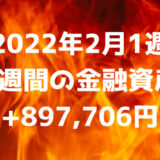 【2022年2月1週】1週間の金融資産+897,706円