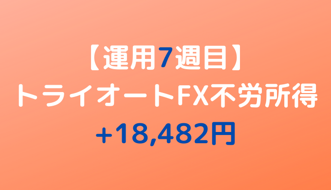 2022年3月28日週のトライオートFX不労所得は+18,482円【運用7週目】