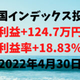 米国インデックス投資による利益+124.7万円（利益率+18.83%）【2022年4月30日】