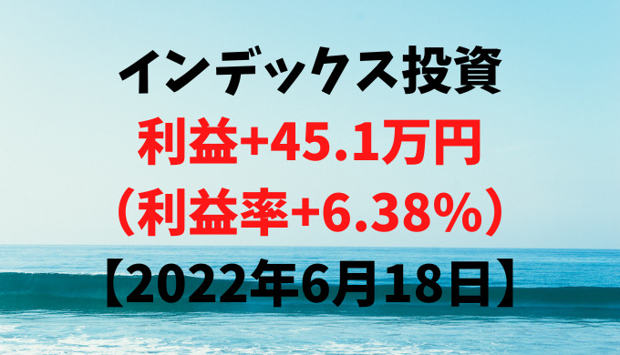 インデックス投資による利益+45.1万円（利益率+6.38%）【2022年6月18日】