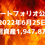 【ポートフォリオ公開】2022年6月25日時点の運用資産は1,947.8万円