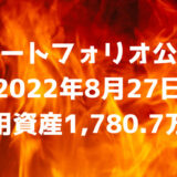 【ポートフォリオ公開】2022年8月27日時点の運用資産は1,780.7万円