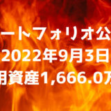 【ポートフォリオ公開】2022年9月3日時点の運用資産は1,666.0万円