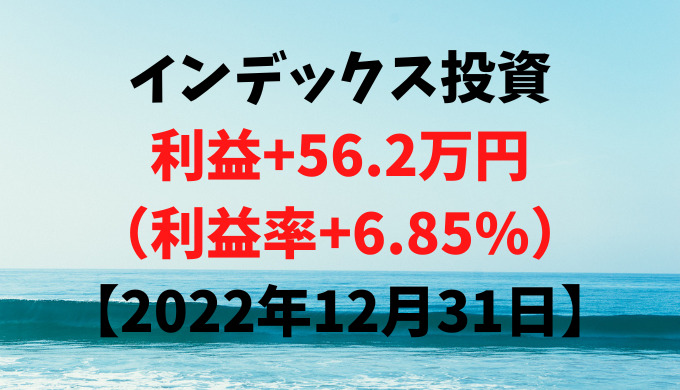 インデックス投資による利益+56.2万円（利益率+6.85%）【2022年12月31日】