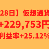 【運用1328日】仮想通貨による利益+229,753円（利益率+25.12%）