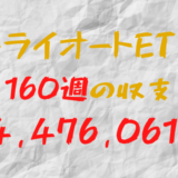 2024年2月5日週のトライオートETF収支マイナス4,476,061円（160週目）