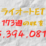 2024年5月6日週のトライオートETF収支マイナス5,394,081円（173週目）