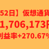 【運用1552日】仮想通貨による利益+1,706,173円（利益率+270.67%）