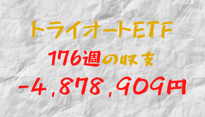 2024年5月27日週のトライオートETF収支マイナス4,878,909円（176週目）